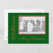 Noël ajoutent votre carte postale de cadre de (Devant / Derrière)