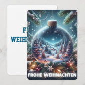 Noël Allemagne Frohe Weihnachten Carte de vacances (Devant / Derrière)