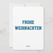 Noël Allemagne Frohe Weihnachten Carte de vacances (Dos)