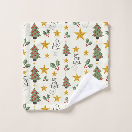 Noël Amour Et Joie (Gant de toilette)