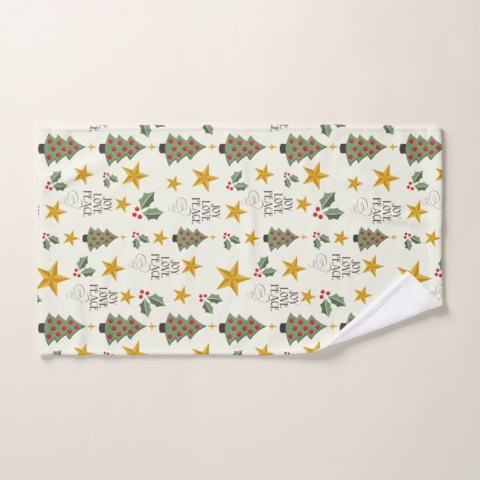 Noël Amour Et Joie (Serviette à main)