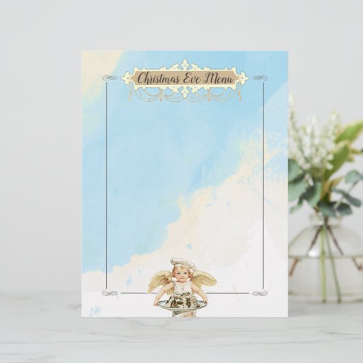 Noël ange chef gâteau menu de vacances en chef (Debout devant)