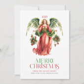 Noël Ange Typographie Carte de voeux de Noël (Devant)