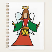 Noël Angel Drummer Fête Musique Design (Devant)