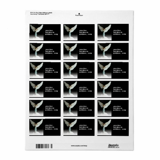 Noël Angel étiquette (Feuille entière)