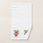 Noël Angel Fancy Joyeux Noël Typographie (Serviette à main)