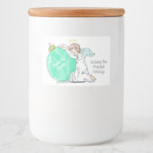 Noël Angel texte personnalisé nourriture étiquette (Devant)