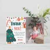 Noël Anniversaire Carte de remerciements photo (Debout devant)