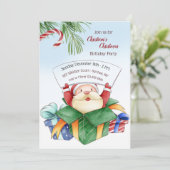 Noël Anniversaire fête de l'aquarelle Invitation (Debout devant)