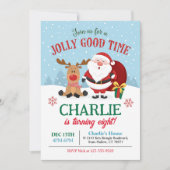 Noël Anniversaire Invitation enfants (Devant)