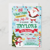 Noël Anniversaire Invitation enfants (Devant)