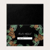 Noël Aquarelle Pinecones Mariage Siège (Outside Unfolded)