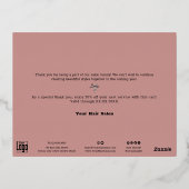 Noël Arbre Bauble Foil Saison Carte de vacances (Verso)