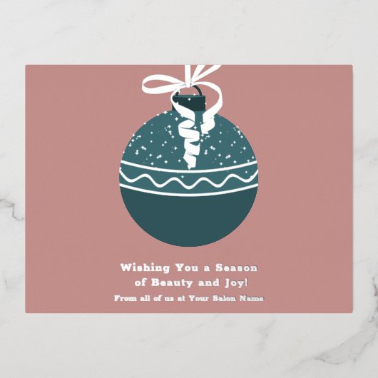 Noël Arbre Bauble Foil Saison Carte de vacances (Recto)