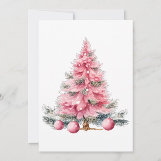 Noël Arbre classique Dîner de vacances Invitation (Dos)