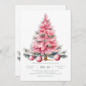Noël Arbre classique Dîner de vacances Invitation (Devant / Derrière)