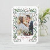 Noël | Arbre des pins | CARTE PHOTO (Debout devant)