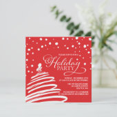 Noël Arbre et Fête de la Neige Invitation (Debout devant)