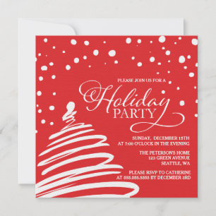 Noël Arbre et Fête de la Neige Invitation