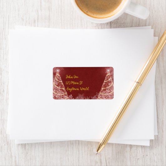 Noël Arbre Étiquette de vacances (En situation)