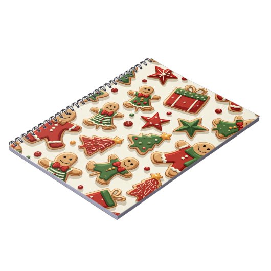 Noël Arbre étoile Cookies Carnet Motif (Côté gauche)