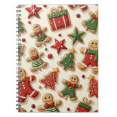 Noël Arbre étoile Cookies Carnet Motif (Devant)