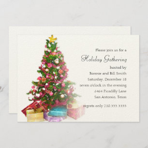Noël Arbre Fête Invitation