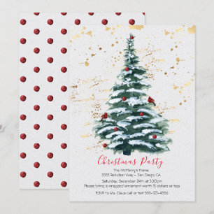 Noël Arbre Fête Invitation
