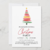 Noël Arbre fête Invitation Anniversaire (Devant)