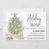 Noël Arbre Fête Invitation avec Cadeaux (Devant)