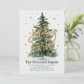 Noël Arbre Fête Invitation Invitation (Debout devant)
