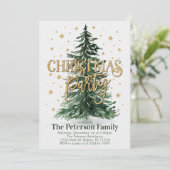 Noël Arbre Fête Invitation Invitation (Debout devant)