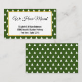 Noël Arbre Motif Faire-part de déménagement (Devant / Derrière)