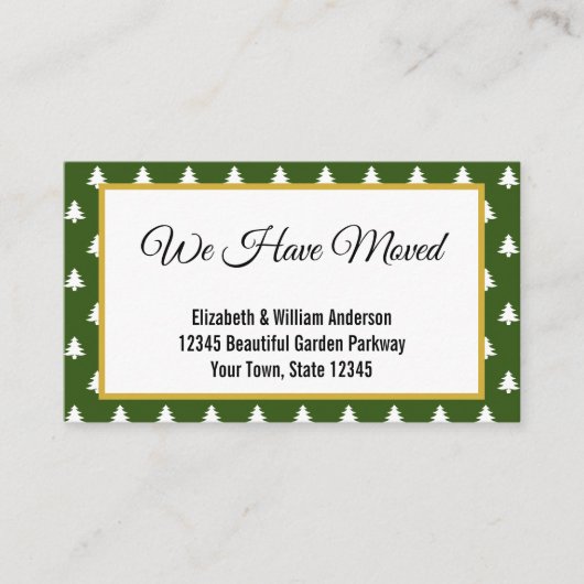 Noël Arbre Motif Faire-part de déménagement (Devant)