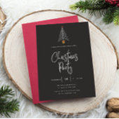 Noël Arbre Noir Fête de Noël Invitation