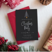 Noël Arbre Noir Fête de Noël Invitation