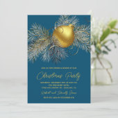 Noël Arbre Ornament Invitation bleu (Debout devant)