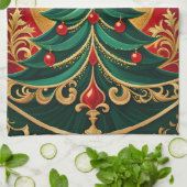 Noël Arbre Serviette de cuisine de vacances (Plié)