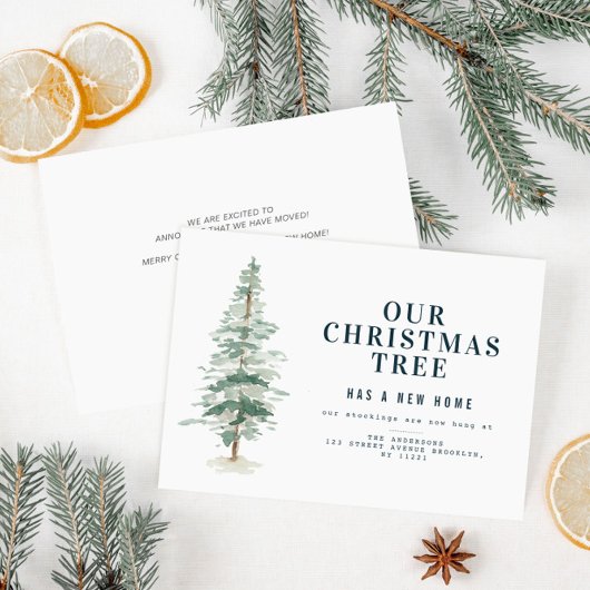 Noël arbre vacances déménagement faire-part