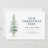 Noël arbre vacances déménagement faire-part (Devant)