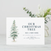 Noël arbre vacances déménagement faire-part (Debout devant)