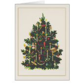 Noël Arbre Vintage Gold Frontière (Devant)