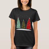 Noël arbres vacances neige festive T-shirt (Devant)