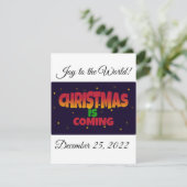 Noël arrive Carte de vacances (Debout devant)