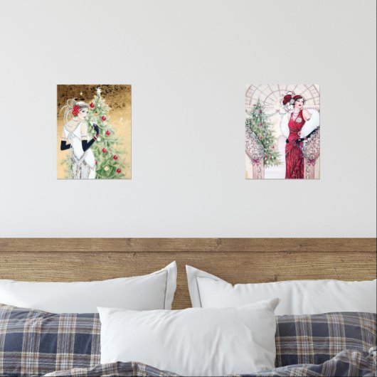 Noël Art déco rétro (Chambre à coucher)