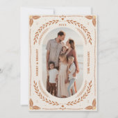 Noël Art folk Carte photo de vacances (Devant)