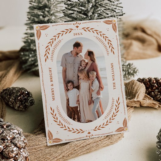 Noël Art folk Carte photo de vacances