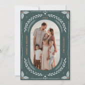 Noël Art folk Carte photo de vacances (Devant)