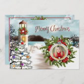 Noël au Carte photo du lac (Devant / Derrière)