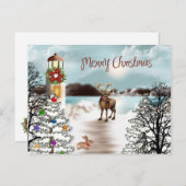 Noël au Carte photo du lac (Devant / Derrière)